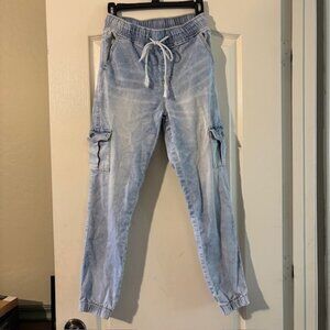 Women's Juniors VIP cargo jogger jean pants SZ 9/29